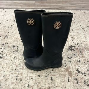 Black Tory Burch Rain Boots